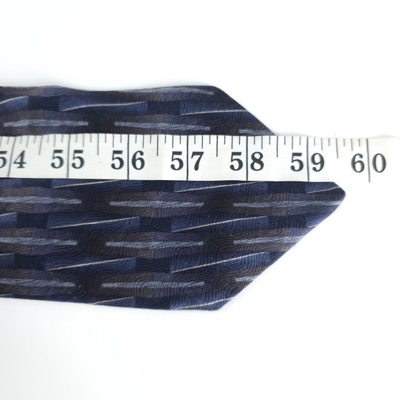 JF J. Ferrar Men Necktie All Silk Blue Gray Multi Size 60x4 - NWOT - made in USA - Picture 5 of 5